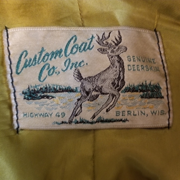 Vintage 50s Rancher Boho Buckskin Black Suede Leather Belted Button Down Coat Md - Picture 8 of 8